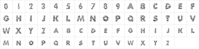 Zebra Regular  glyph index