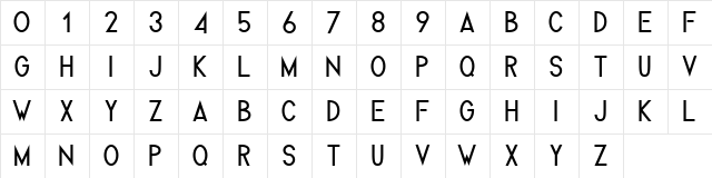 Melvick Regular  glyph index