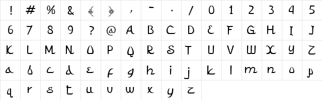 Almanar Regular  glyph index
