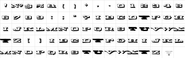LHF Pullman Train Shadow Regular  glyph index