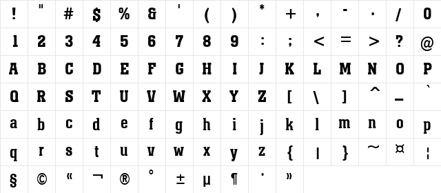 a_MonumentoNr DemiBold  glyph index