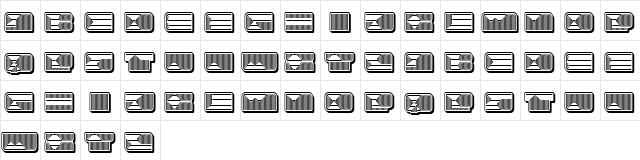 Turkish 3D Inverted Regular  glyph index