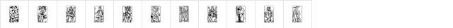 Marseille Tarot A Regular  glyph index