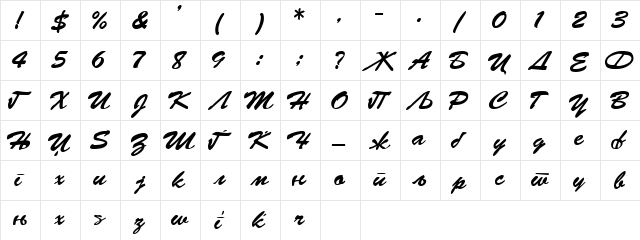 C_Banff Light  glyph index