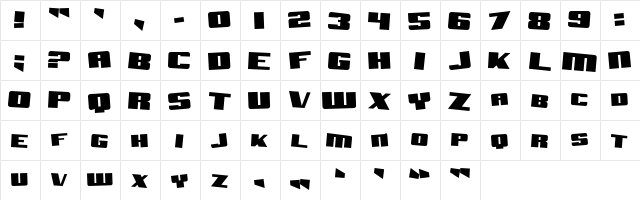 SF Aftershock Debris Solid Regular  glyph index