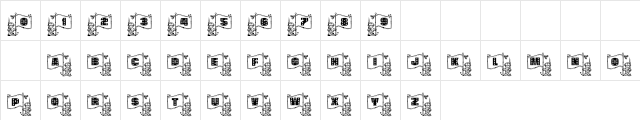 Patriots All Regular  glyph index