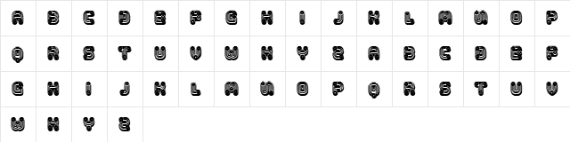 Tuyaux Regular  glyph index