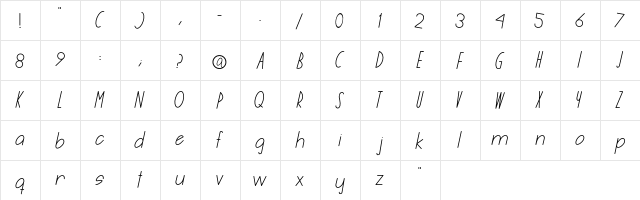 Amaral Medium  glyph index