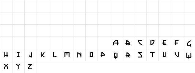 Alecto Demo Regular  glyph index