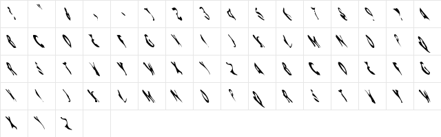 SpookWind Regular  glyph index