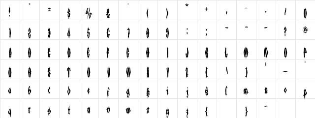 Applesauce05 Regular  glyph index