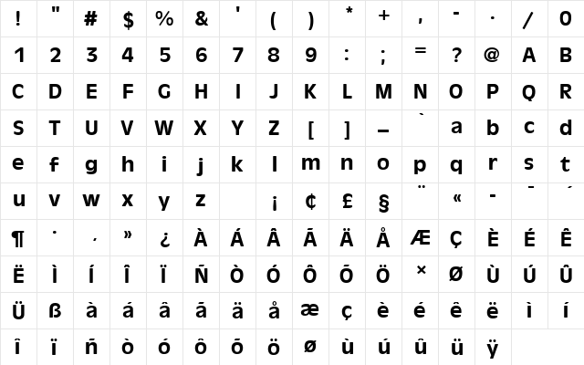 AntiqueOliTMedRo1 Regular  glyph index