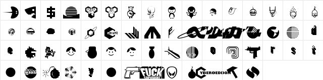 DestroyDingbats Medium  glyph index