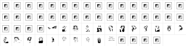 Portrait Regular  glyph index