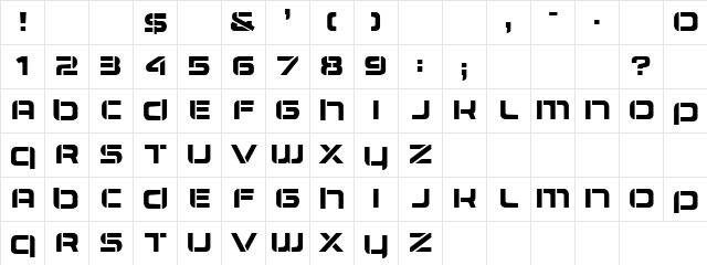 High Jack Regular  glyph index