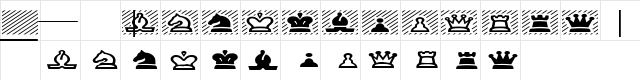 ChessPiece Extended  glyph index