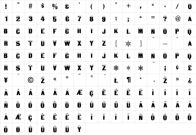 IglooSolid Normal  glyph index