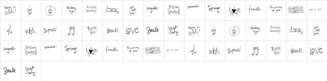 2Peas Sentiments Regular  glyph index