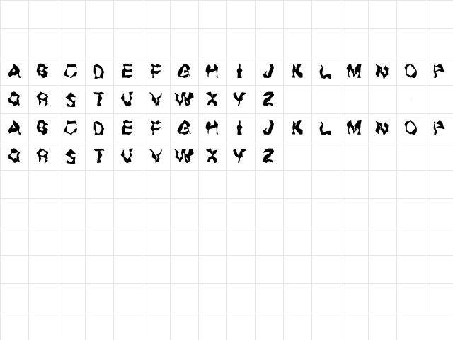 Hellacious Migraine Regular  glyph index