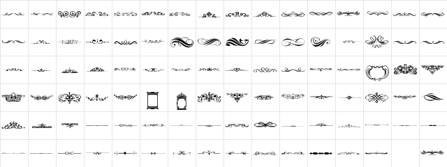 Vintage Decorative signs 2 Regular  glyph index