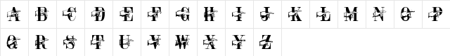Pointer Caps Regular Normal  glyph index