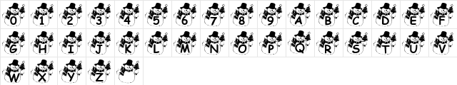 Summer's Snowman Regular  glyph index