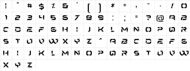 Tourner Regular  glyph index