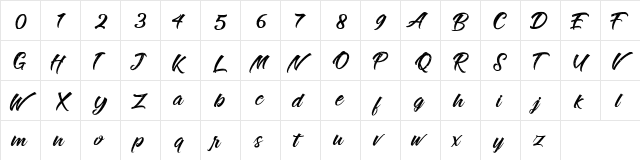 Rouge Maheira vintage personal Regular  glyph index
