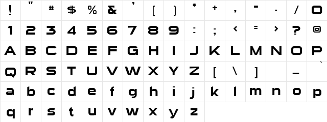 Aziz Gold Regular  glyph index