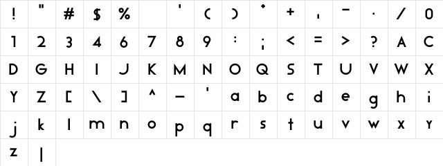 Jesa Script Regular  glyph index