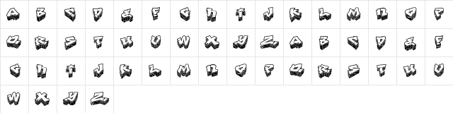 LHF Def Artist | BASE Regular  glyph index