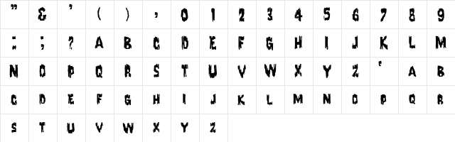 Corpus Regular  glyph index