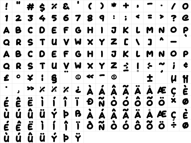 To Japan Regular  glyph index