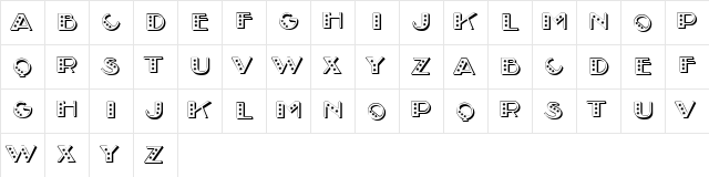 Adrenaline Hollow Regular  glyph index