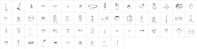 HouseholdItems Regular  glyph index