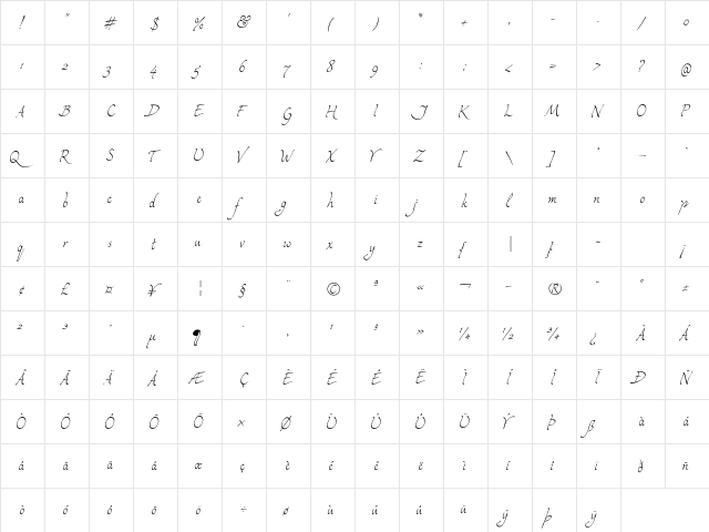 Maryam Regular  glyph index