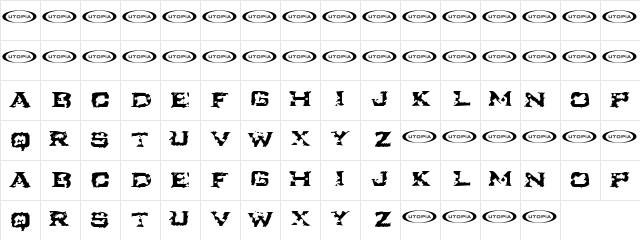 Ikarus Turbulence Regular  glyph index