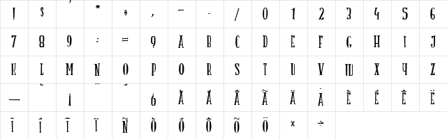 LA TRUITE A PAPA B Regular  glyph index