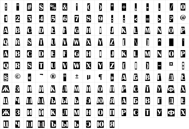 a_AlbionicTtlCmDc1Cmb Bold  glyph index