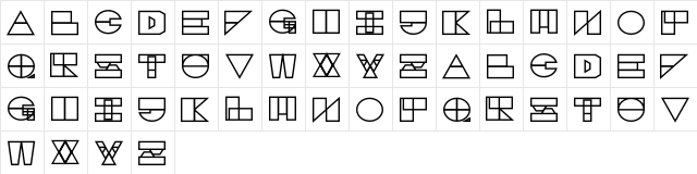 LOGI Line  glyph index