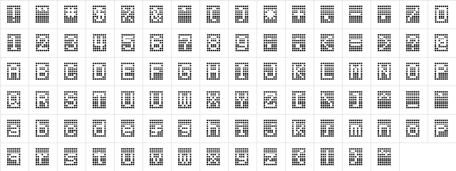 HNrumine Regular  glyph index
