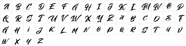 The Brave FREE Regular  glyph index