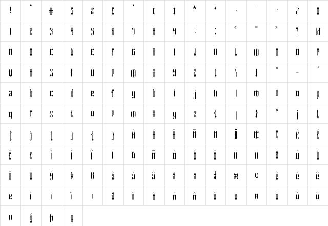Wyvern BRK Normal  glyph index
