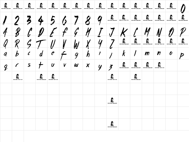 Morning Star Regular  glyph index