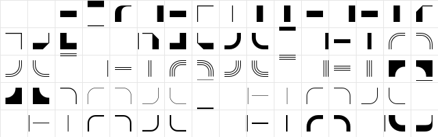 BorderPi Regular  glyph index