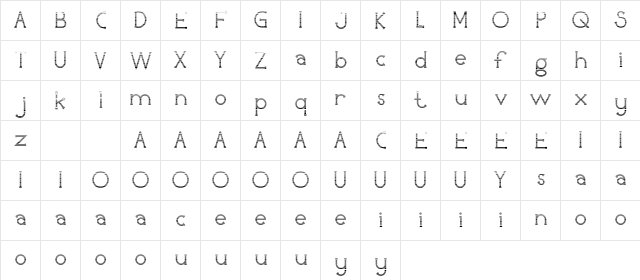 Holea DEMO Gradient Regular  glyph index