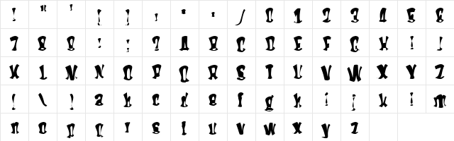HitMe Regular  glyph index