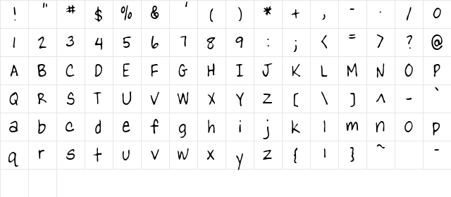 Lizard Regular  glyph index