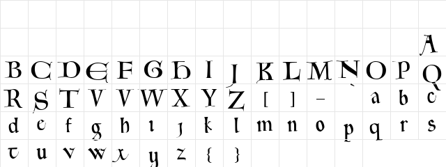 Pontifica Demo Regular  glyph index