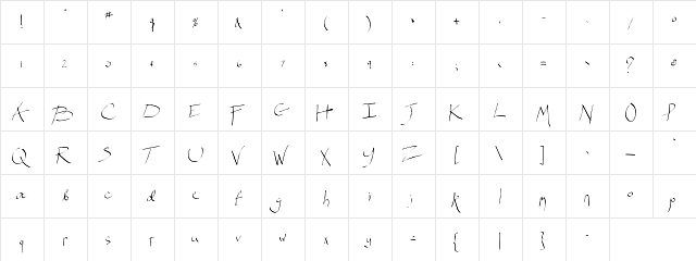 Spitter Medium  glyph index